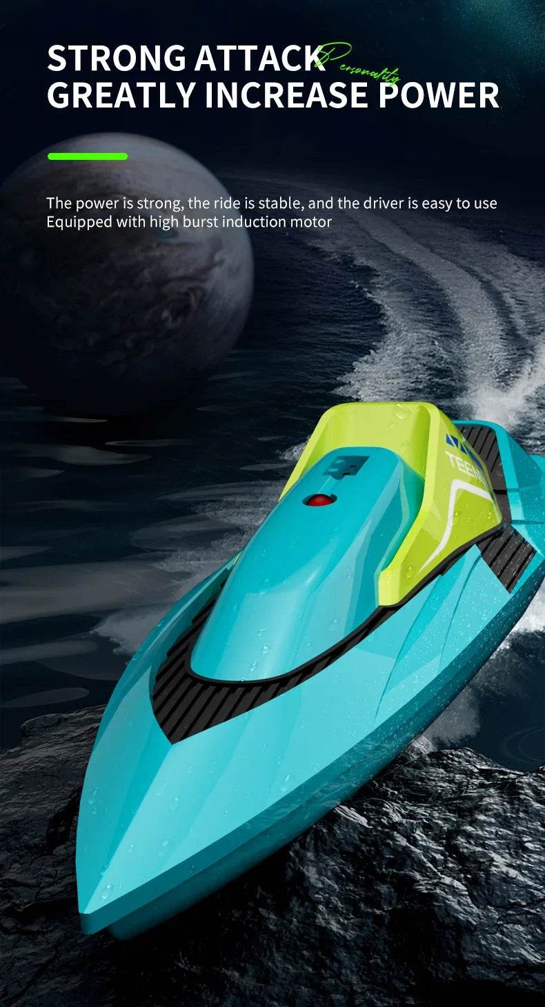 2.4G Remote Control Boat Dual Motor 10km/h High Speed Mini RC Boat - ToylandEU