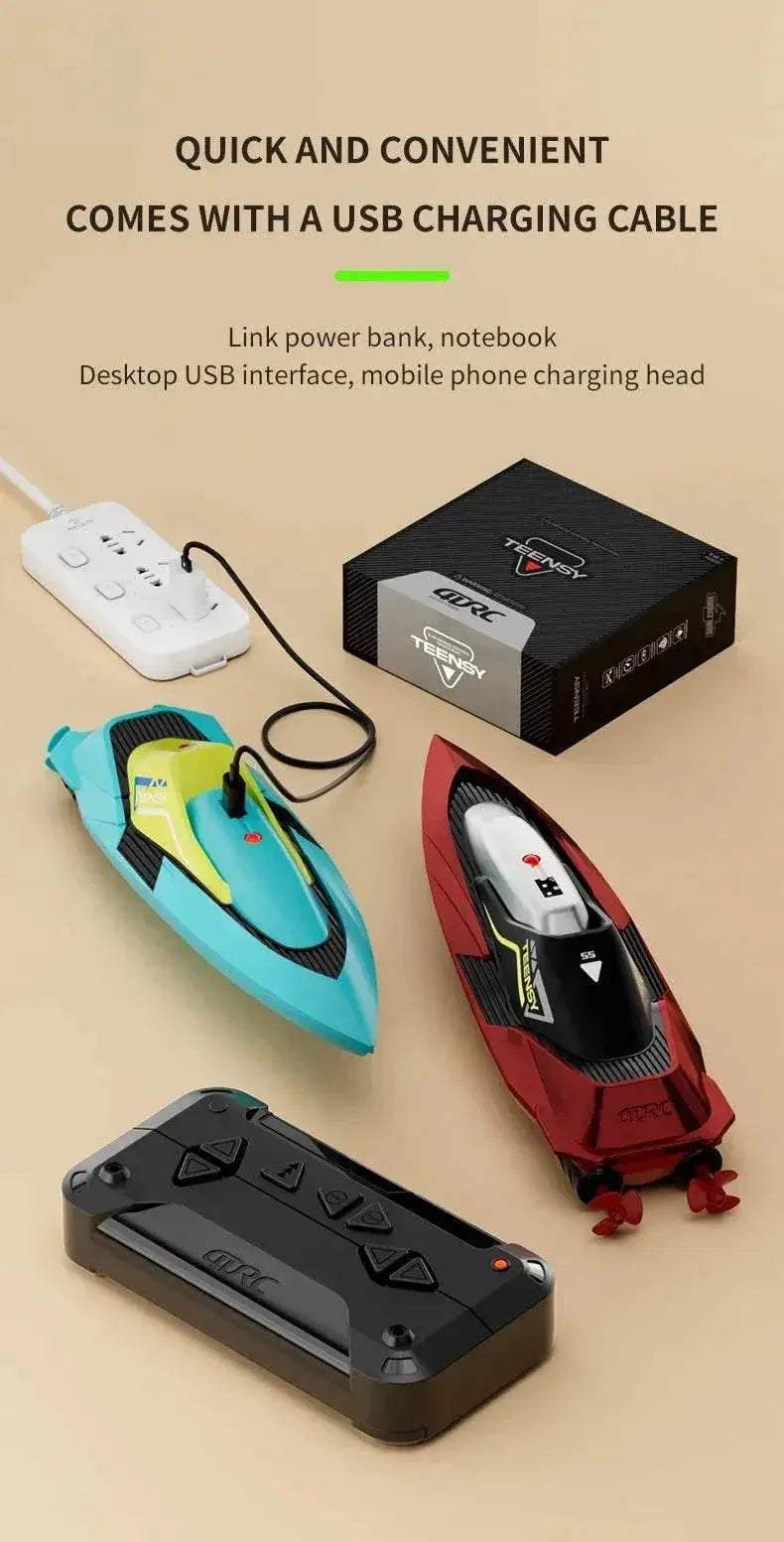  2.4G Remote Control Boat Dual Motor High Speed Mini RC Boat -  ToylandEU™