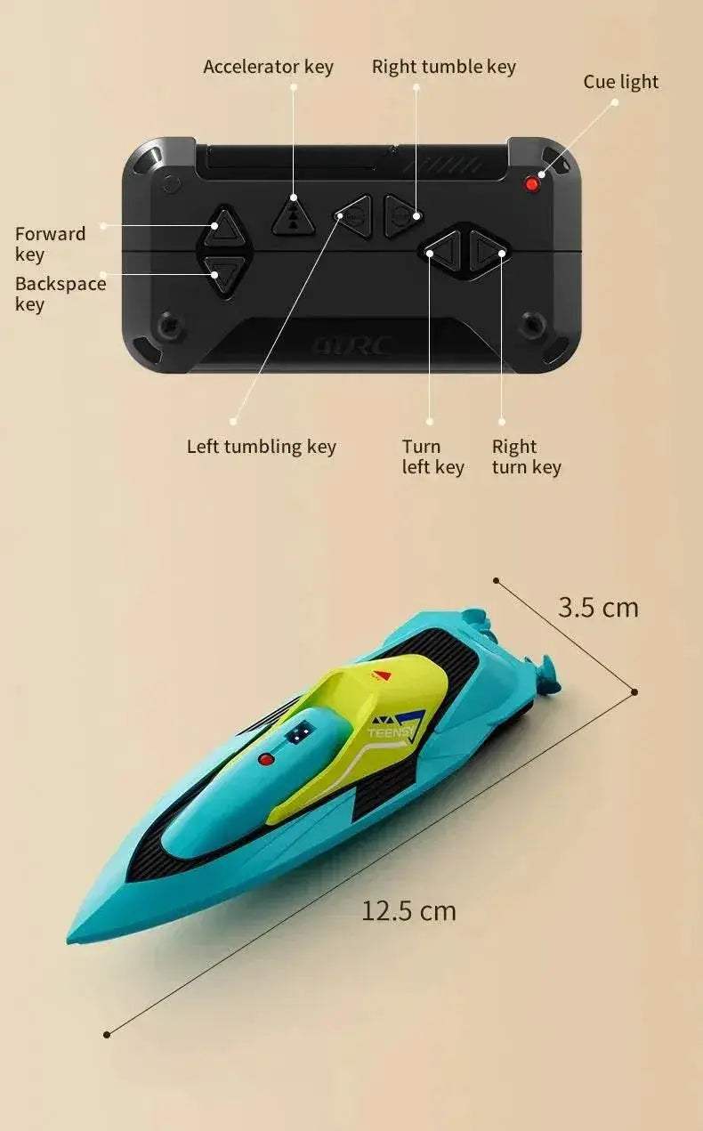  2.4G Remote Control Boat Dual Motor High Speed Mini RC Boat -  ToylandEU™