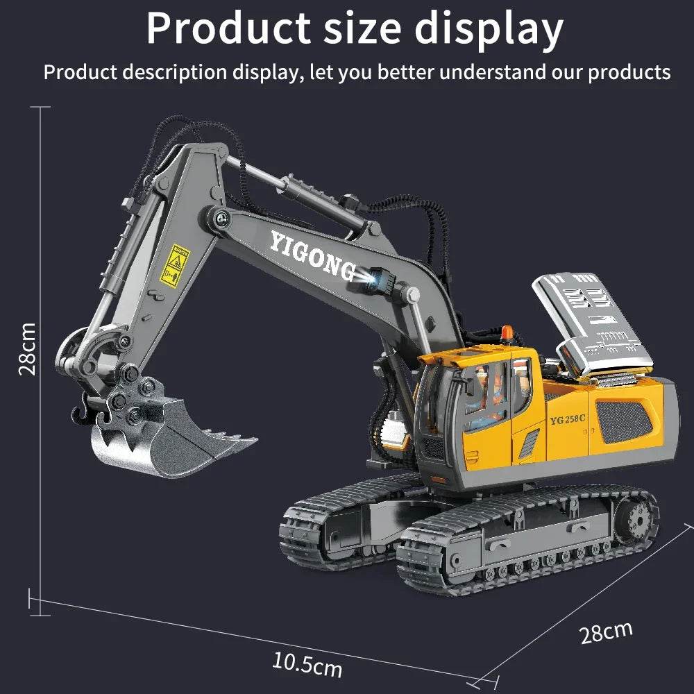 2.4G Remote Control Excavator Dump Truck RC Model Car Toy - ToylandEU