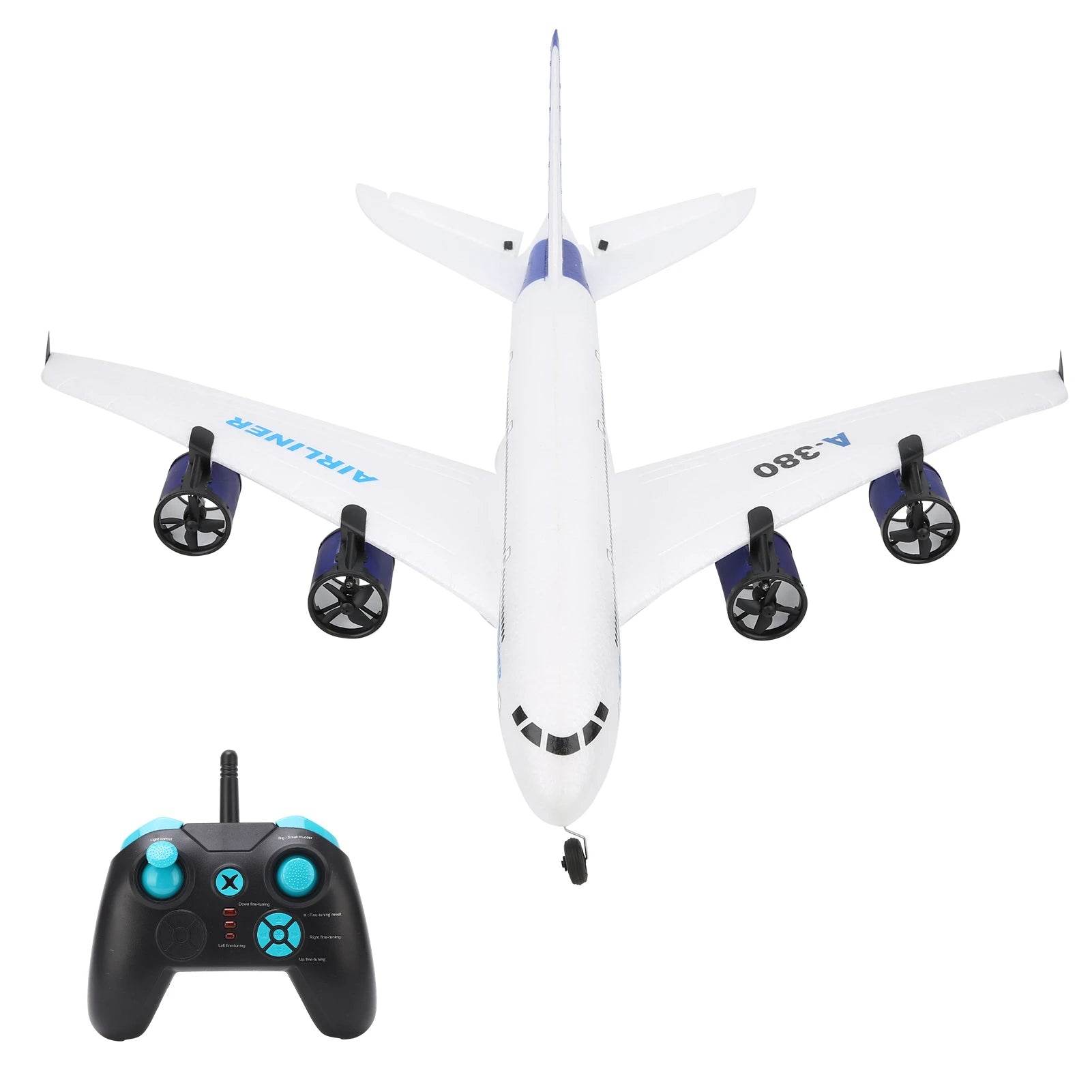 2.4GHz RC A380 Airplane 3CH Remote Control Fixed Wing Glider with Coreless Motor for Kids and Adults - ToylandEU