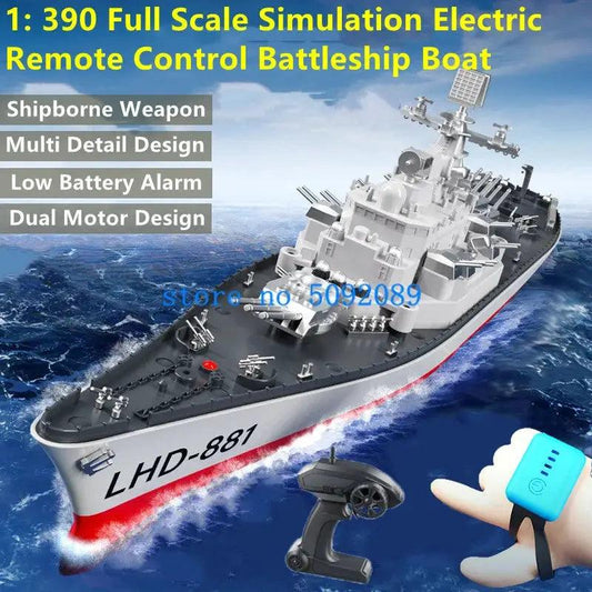  2.4GHz RC Battleship Boat Durable Low Battery Alarm -  ToylandEU™