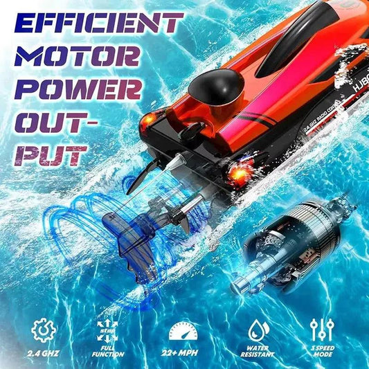  2.4GHz RC Boat Fast With Bright Headlights 22 MPH -  ToylandEU™