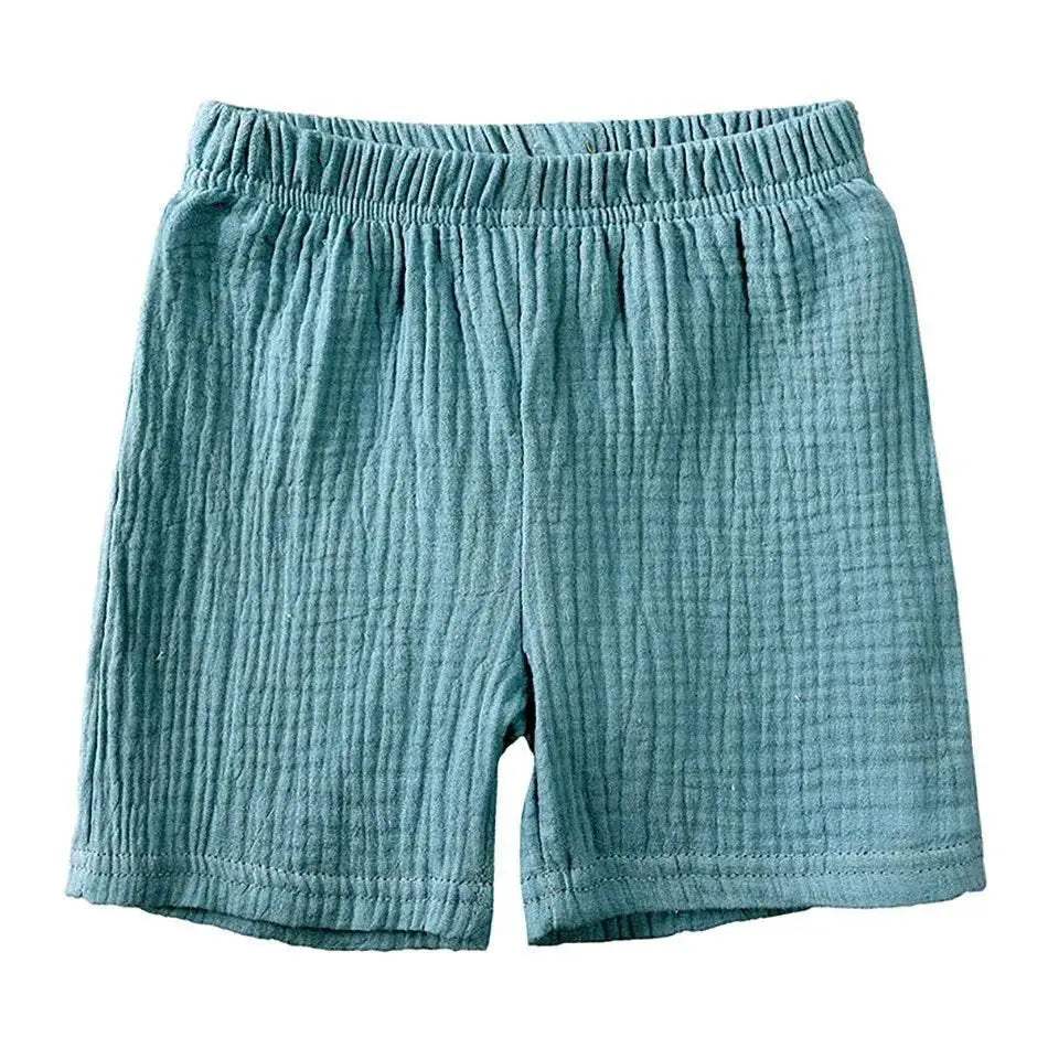 2-8 Years Children Casual Suit Kids Muslin T Shirt Shorts - ToylandEU