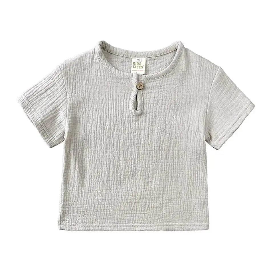  2-8 Years Children Casual Suit Muslin T Shirt Shorts Set -  ToylandEU™