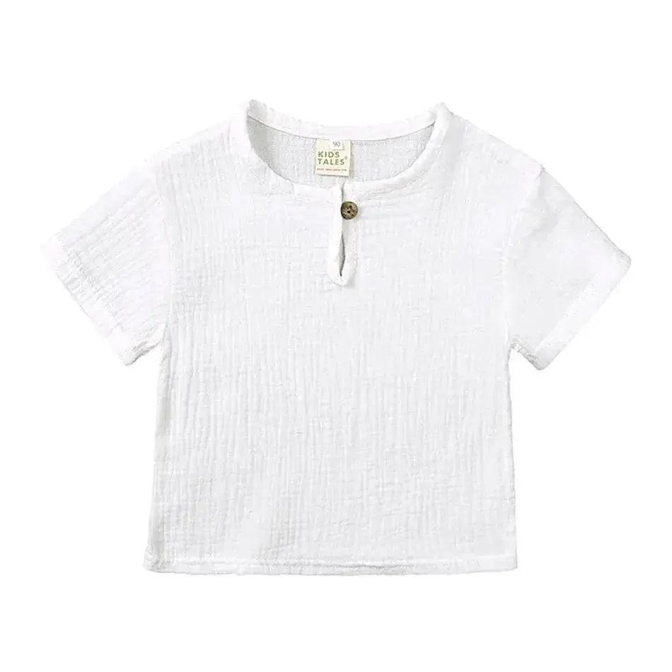  2-8 Years Children Casual Suit Muslin T Shirt Shorts Set -  ToylandEU™