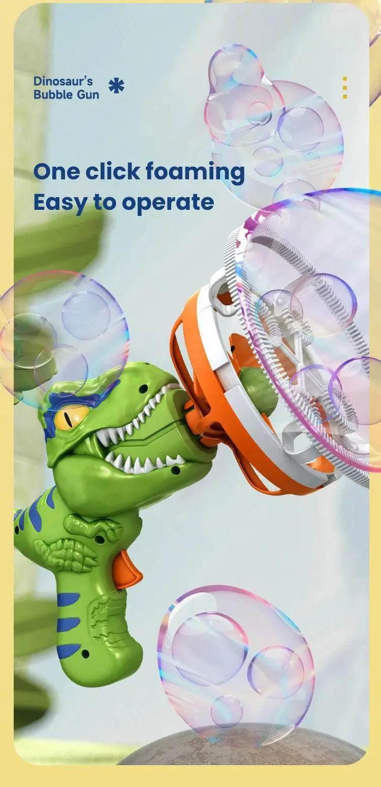  2 In 1 Dinosaur Soap Bubble Electric Bubble Gun Toy for Kids -  ToylandEU™
