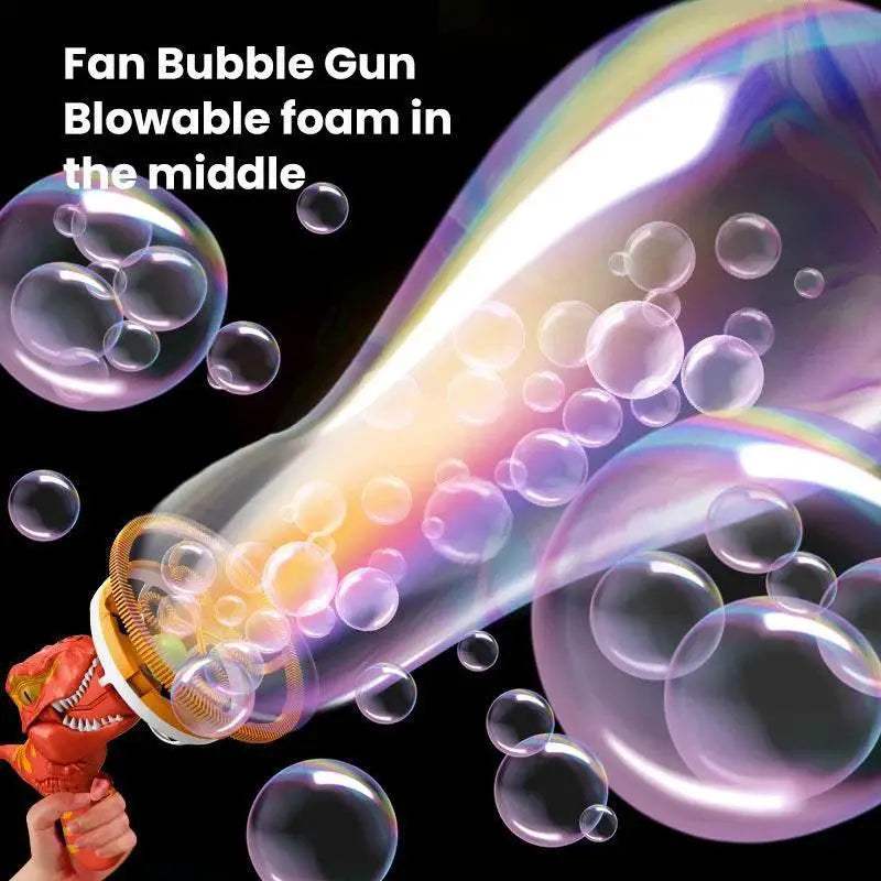 2 In 1 Dinosaur Soap Bubble Electric Bubble Gun for Kids - ToylandEU
