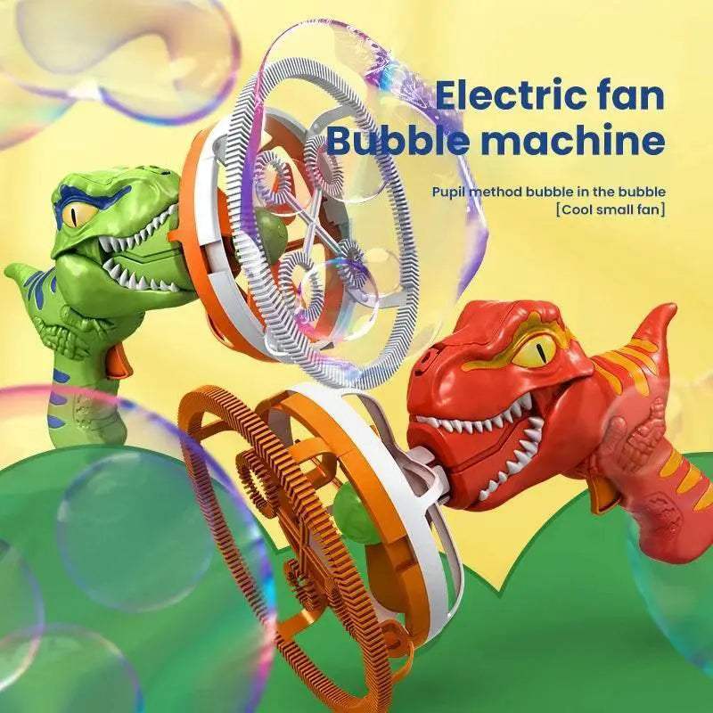 2 In 1 Dinosaur Soap Bubble Electric Bubble Gun for Kids - ToylandEU