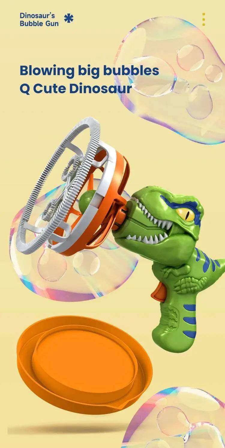 2 In 1 Dinosaur Soap Bubble Electric Bubble Gun for Kids - ToylandEU