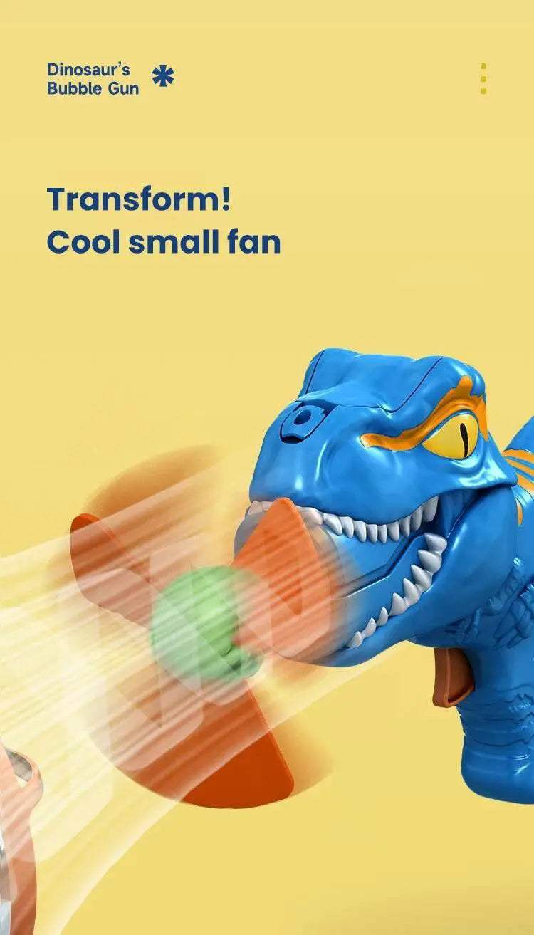 2 In 1 Dinosaur Soap Bubble Electric Bubble Gun for Kids - ToylandEU