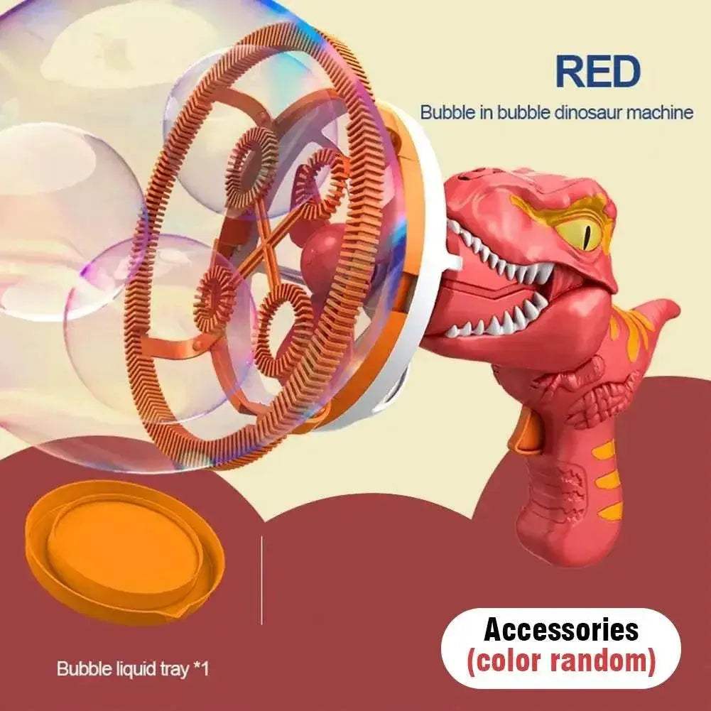 2 In 1 Dinosaur Soap Bubble Electric Bubble Gun for Kids - ToylandEU