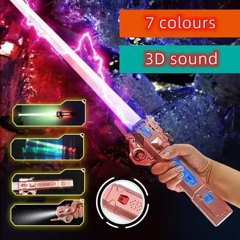 2-In-1 Lightsaber Toy With Flashing RGB Lights For Kids - ToylandEU