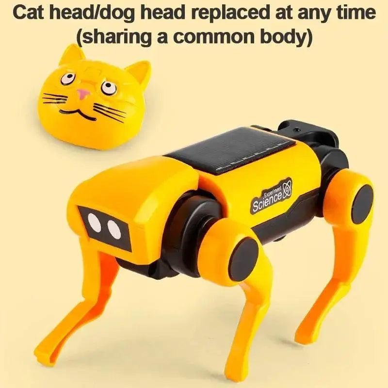  2 In 1 Solar Robot Dog Puppy Cat Science Experiment Diy Assembly Learning Education Robots Technological Gadgets Kit for Kids -  ToylandEU™