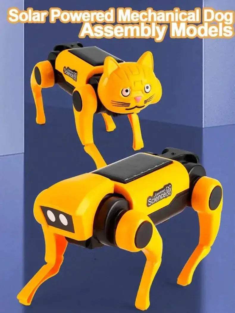 2 In 1 Solar Robot Dog Puppy Cat Science Experiment Diy Assembly Learning Education Robots Technological Gadgets Kit for Kids - ToylandEU