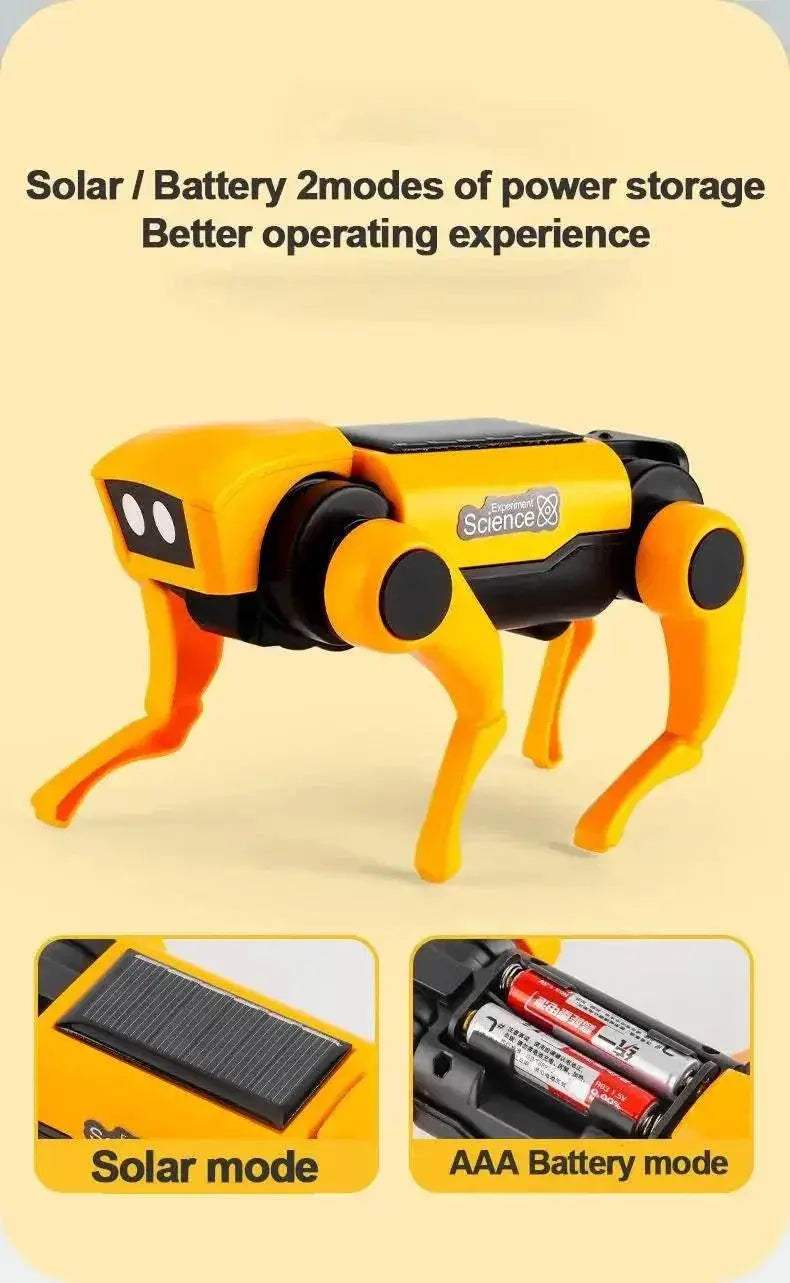 2 In 1 Solar Robot Dog Puppy Cat Science Experiment Diy Assembly Learning Education Robots Technological Gadgets Kit for Kids - ToylandEU