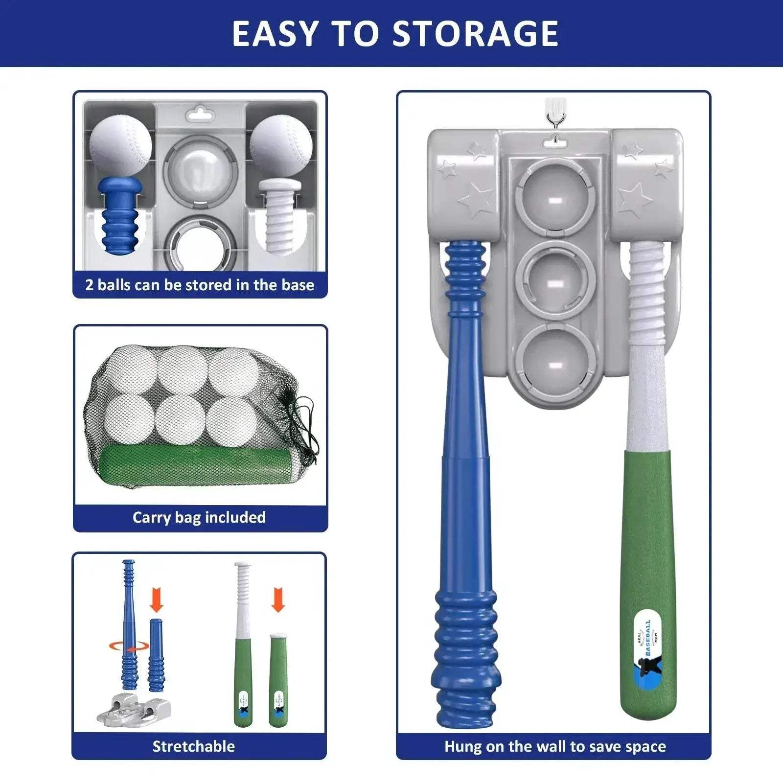  2 In 1 T Ball Sets For Kids 3-6 With Automatic Pitching Machine -  ToylandEU™