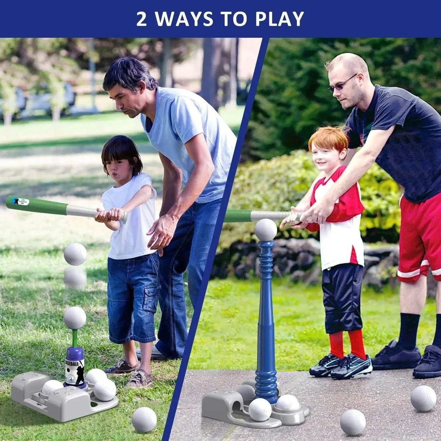  2 In 1 T Ball Sets For Kids 3-6 With Automatic Pitching Machine -  ToylandEU™