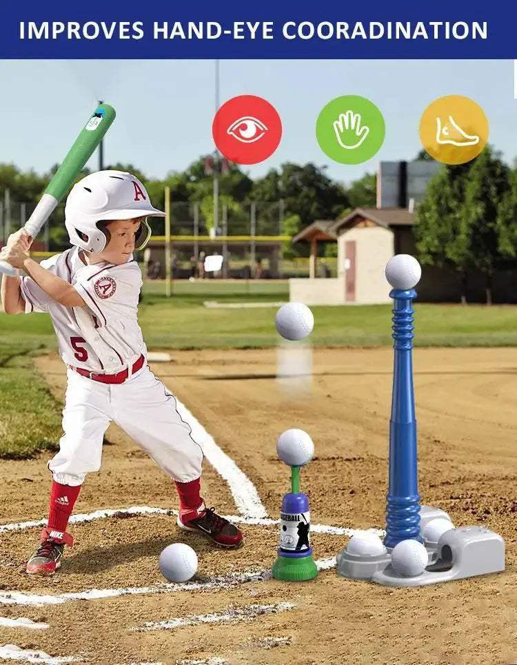  2 In 1 T Ball Sets For Kids 3-6 With Automatic Pitching Machine -  ToylandEU™
