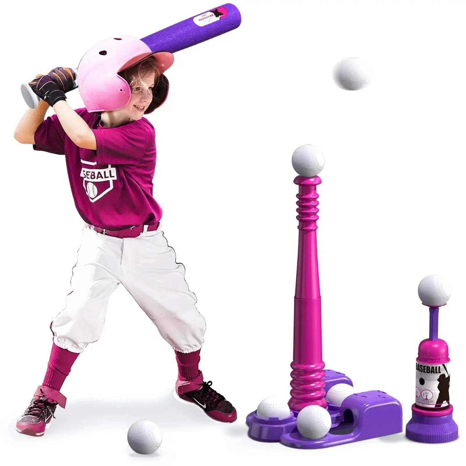  2 In 1 T Ball Sets For Kids 3-6 With Automatic Pitching Machine -  ToylandEU™