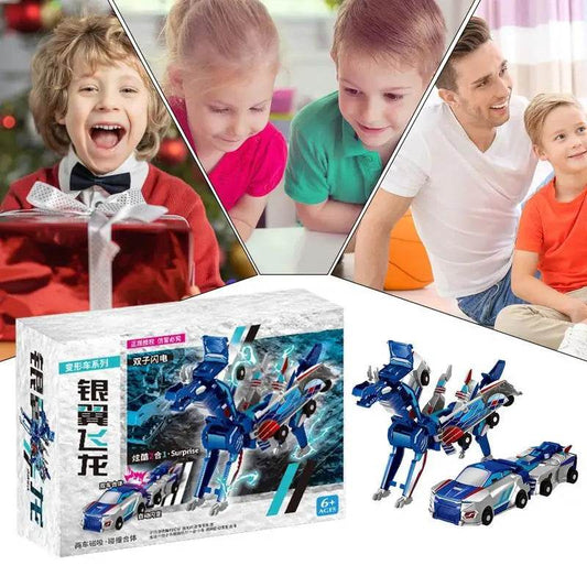 2 In 1 Transformation Robot Car Action Figures Adaptable Toys - ToylandEU