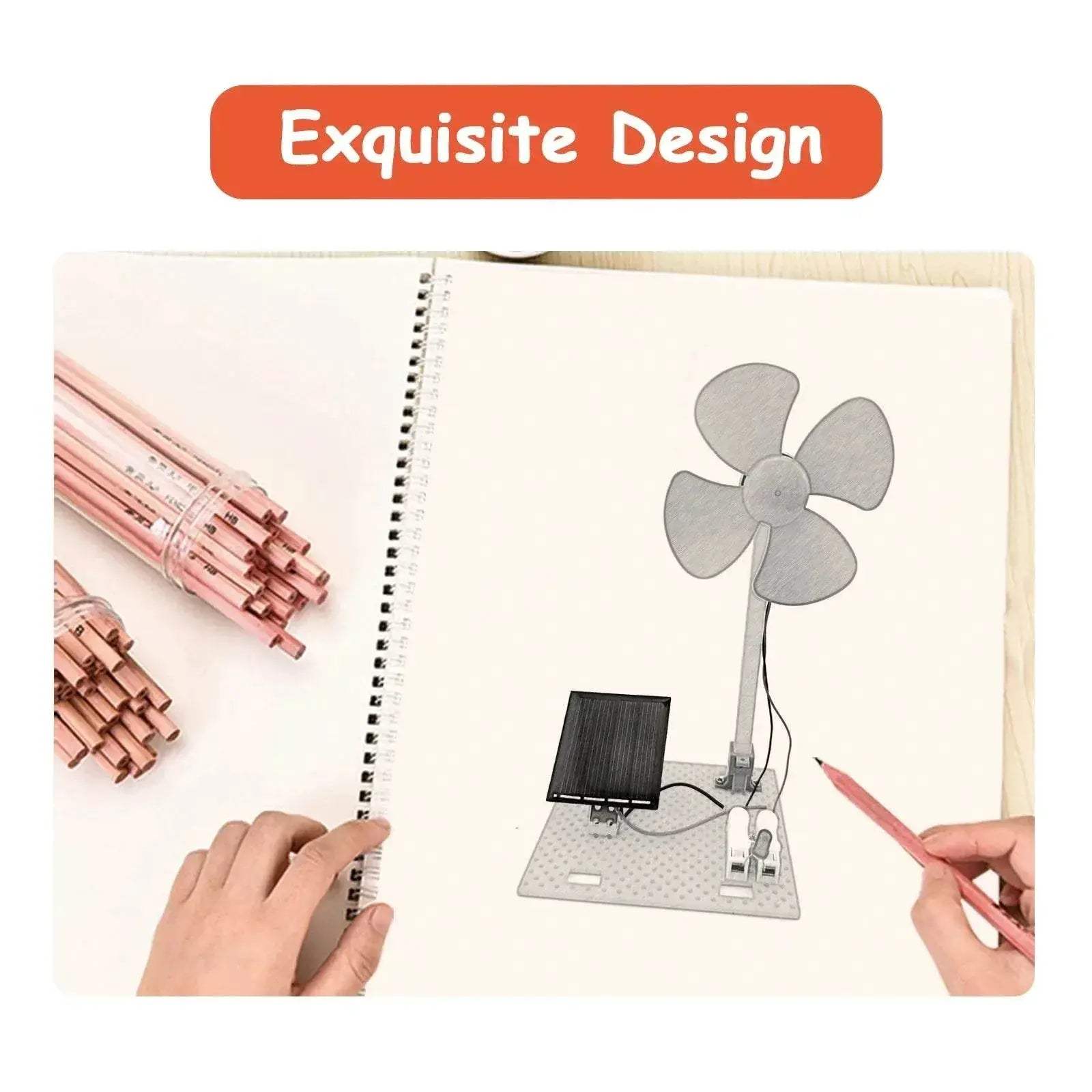 2 in 1 Solar and Wind Energy Powered Fan Model DIY Kit for Children Education Gift - ToylandEU