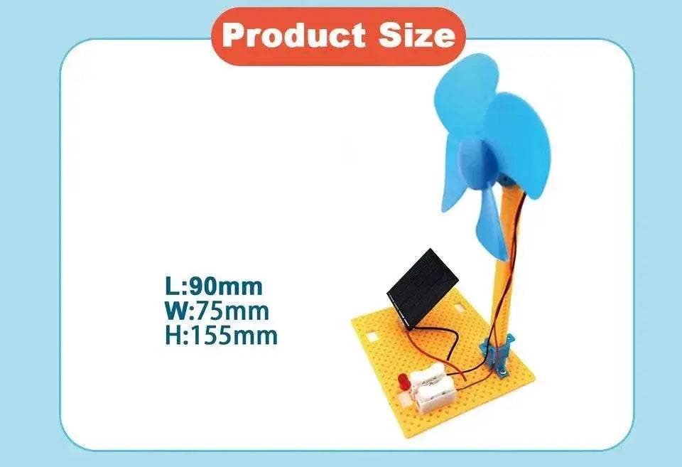 2 in 1 Solar and Wind Energy Powered Fan Model DIY Kit for Children Education Gift - ToylandEU