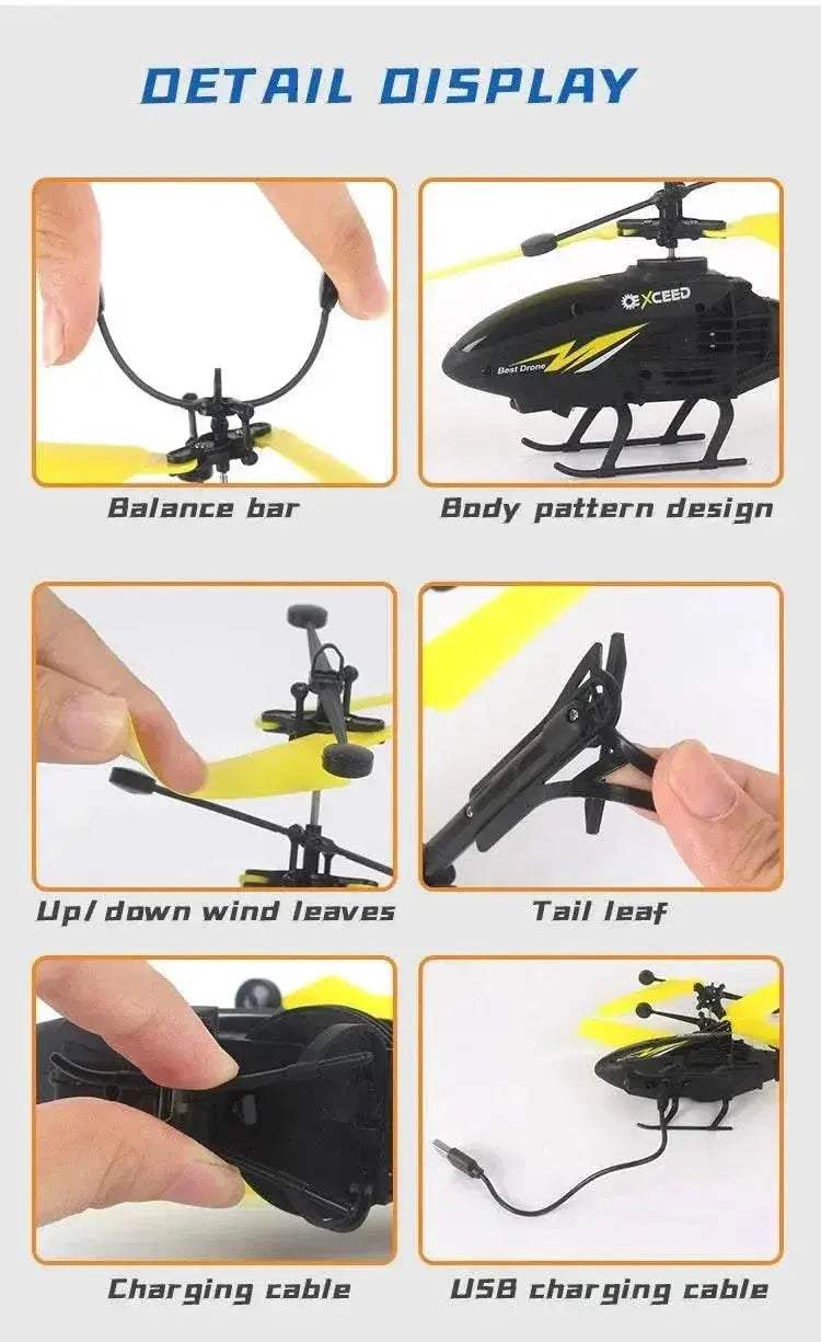  2 in1 Induction Watch Gesture Remote Control Toy Helicopter -  ToylandEU™