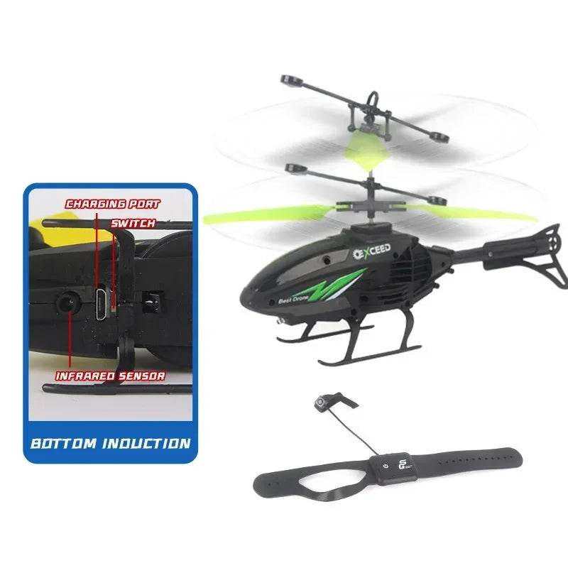 2 in1 Induction Watch Gesture Remote Control Toy RC Helicopter - ToylandEU