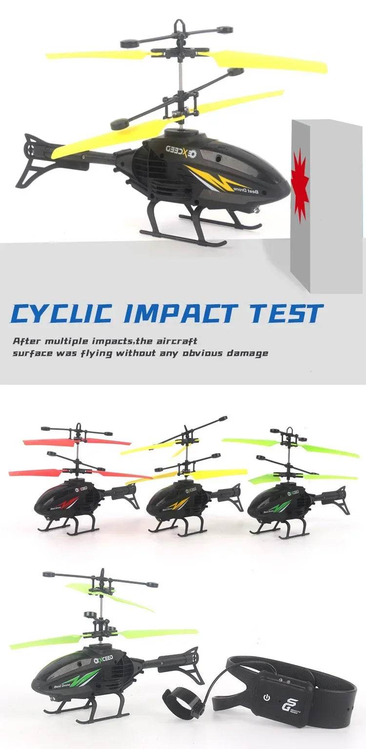2 in1 Induction Watch Gesture Remote Control Toy RC Helicopter - ToylandEU