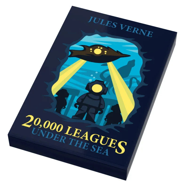 20,000 Leagues Under the Sea Custom Printed Book (2x3 Tile) made using LEGO part - ToylandEU