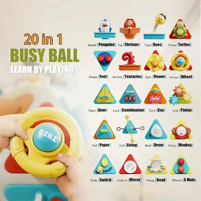  20 In 1 Icosahedron Busy Board Montessori Toy Learning -  ToylandEU™