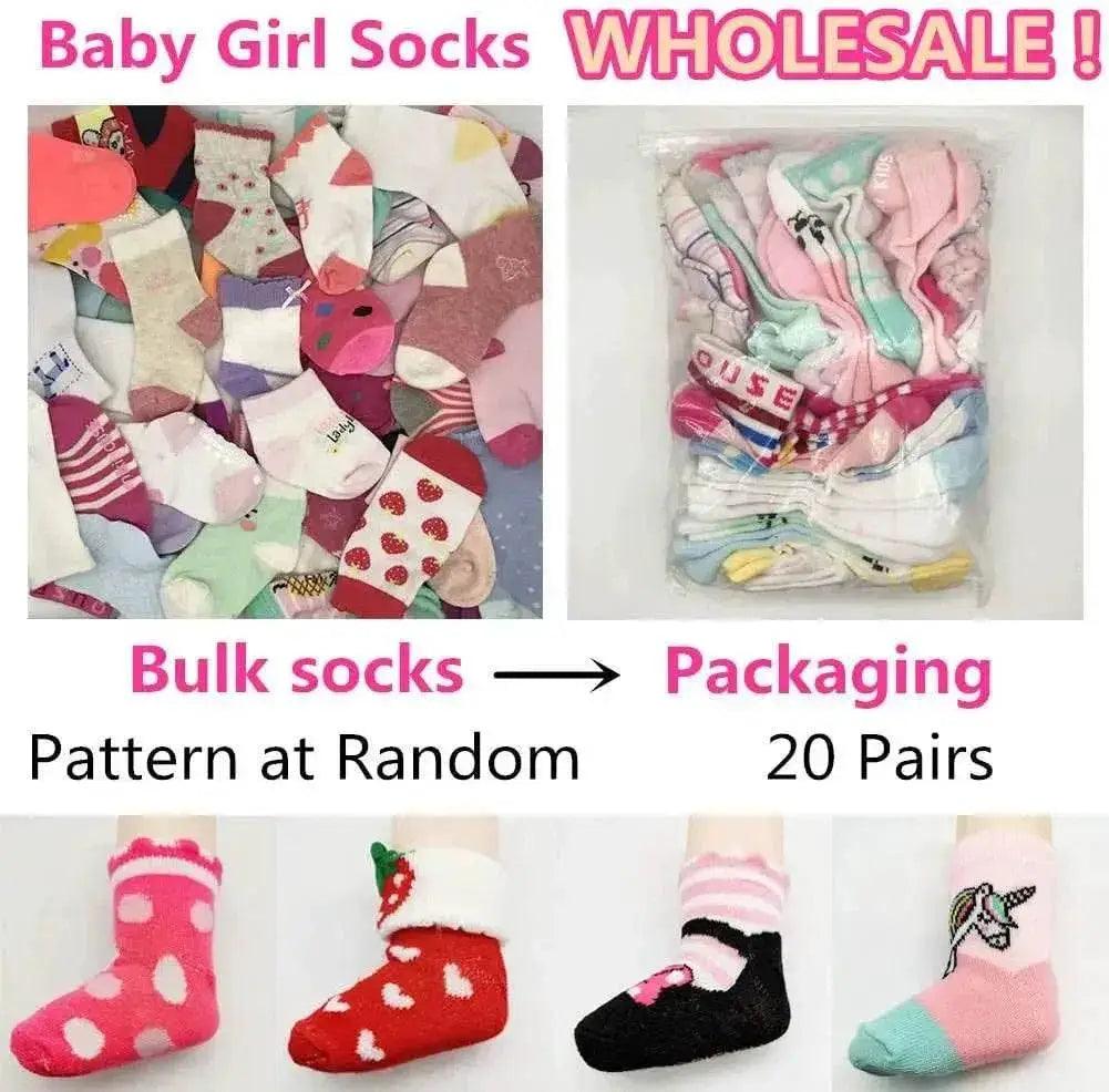  20 Pairs Baby Boy Girl Socks Bulk Cotton Toddler Bundle -  ToylandEU™