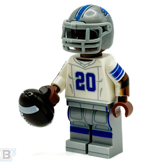 #20 RB Barry Detroit Lions Football Player Minifig - B3 Customs - ToylandEU