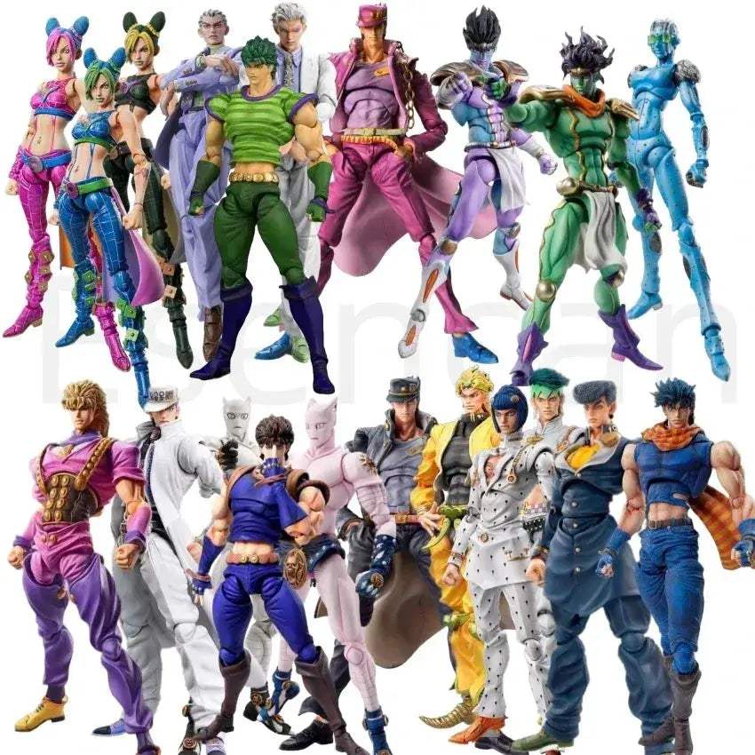 20 Styles of JoJo's Bizarre Adventure Anime Figurines, Kujo Jotaro Dio Brando Diavolo Action Figures PVC Statue 17 CM - ToylandEU