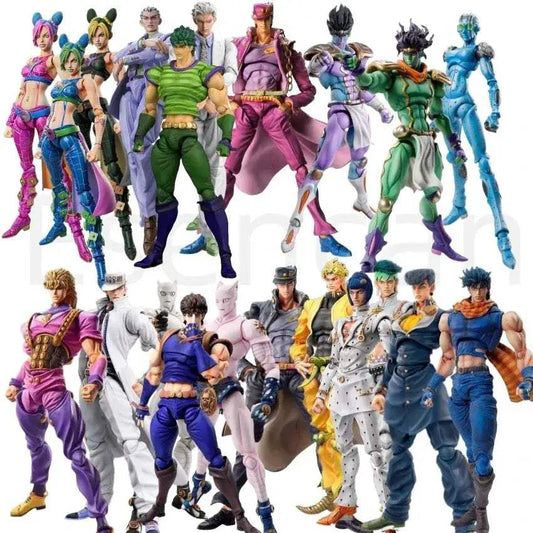 20 Styles of JoJo's Bizarre Adventure Anime Figurines, Kujo Jotaro Dio Brando Diavolo Action Figures PVC Statue 17 CM - ToylandEU