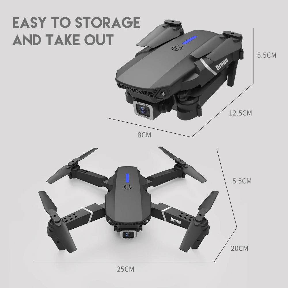 2023 E88Pro 4K Professional RC Drone with 1080P HD Camera - Foldable Helicopter, WIFI FPV, and Height Hold - Perfect Gift Toy - ToylandEU