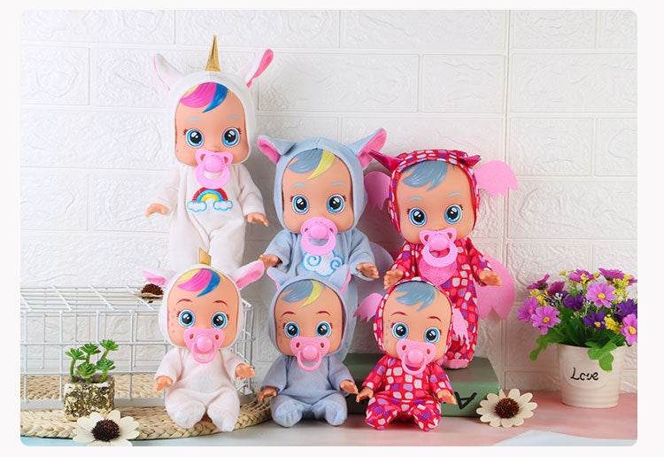 2024 8inch 3D Weeping Babies Unicorn Baby Doll Creative Gift - ToylandEU