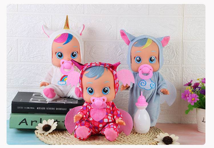 2024 8inch 3D Weeping Babies Unicorn Baby Doll Creative Gift - ToylandEU