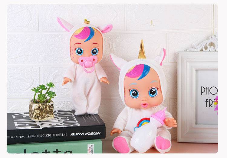 2024 8inch 3D Weeping Babies Unicorn Baby Doll Creative Gift - ToylandEU