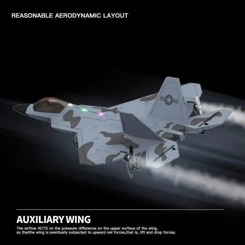 2024 New F22S 2.4G 4CH 3D6G RC Airplane Raptor F22 Warplane - ToylandEU