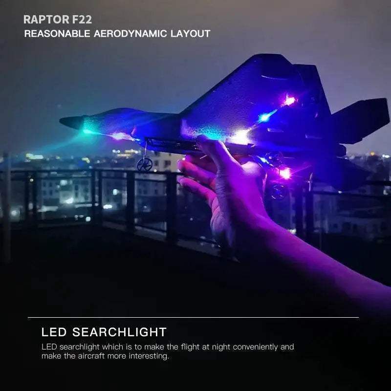 2024 New F22S 2.4G 4CH 3D6G RC Airplane Raptor F22 Warplane - ToylandEU