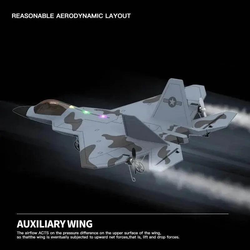  2024 New F22S 2.4G RC Airplane With Gyroscope LED Light -  ToylandEU™