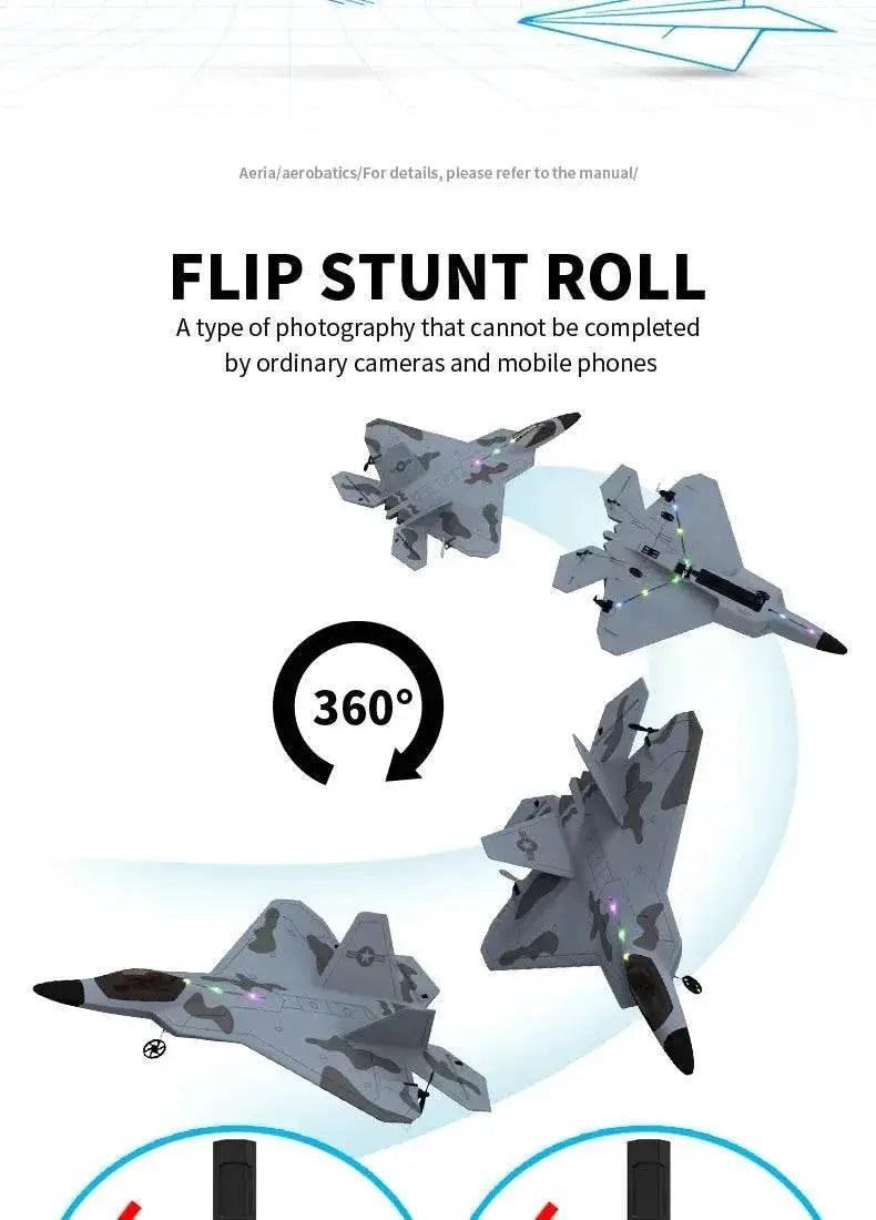  2024 New F22S 2.4G RC Airplane With Gyroscope LED Light -  ToylandEU™