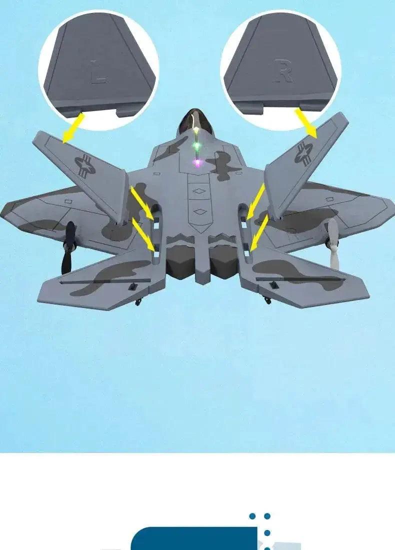  2024 New F22S 2.4G RC Airplane With Gyroscope LED Light -  ToylandEU™