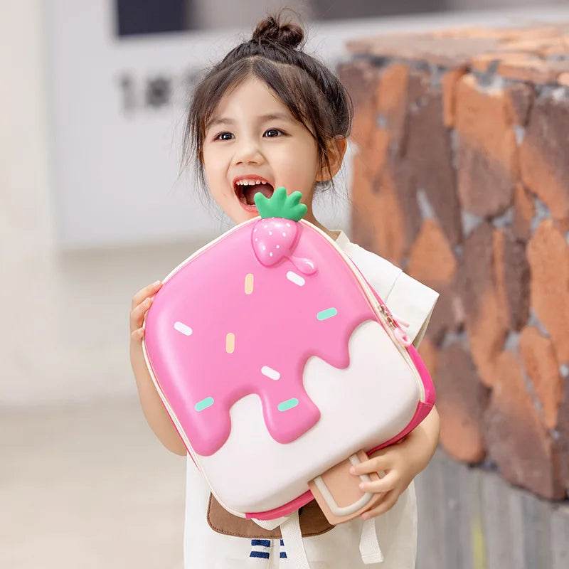 2024 New Korean Version Ice Cream Shape Children's Backpack Kindergarten Schoolbag 3-5 Years Old Boys Girls Cute Children Bag - ToylandEU