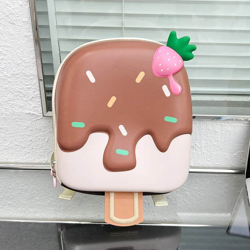 2024 New Korean Version Ice Cream Shape Children's Backpack Kindergarten Schoolbag 3-5 Years Old Boys Girls Cute Children Bag - ToylandEU