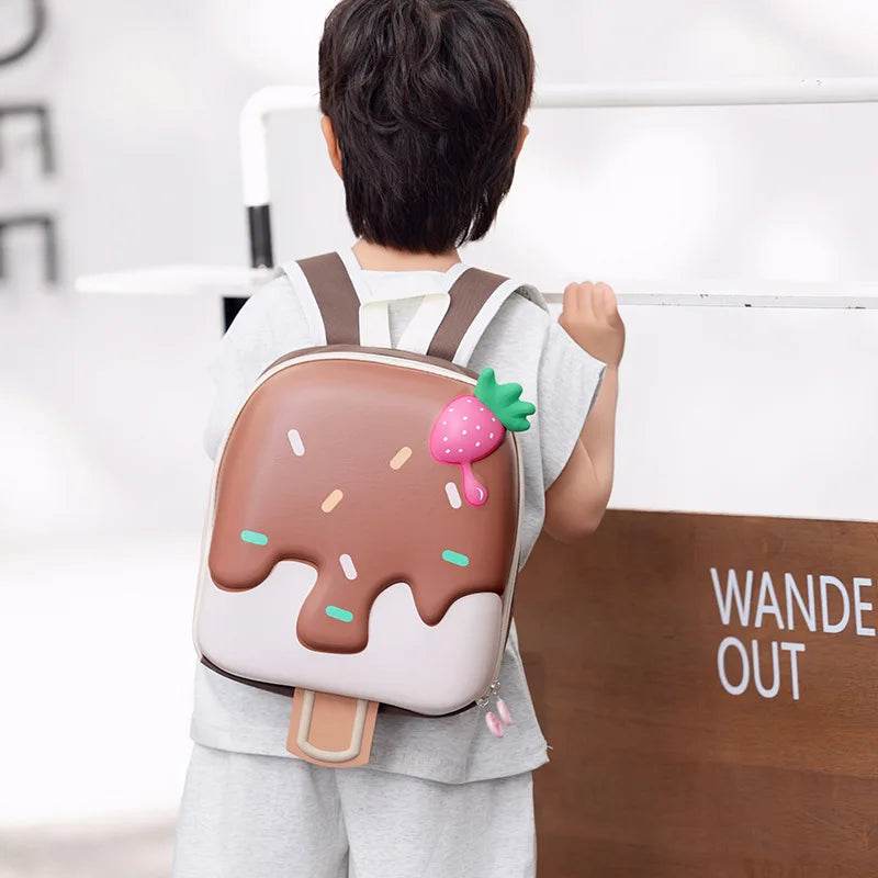 2024 New Korean Version Ice Cream Shape Children's Backpack Kindergarten Schoolbag 3-5 Years Old Boys Girls Cute Children Bag - ToylandEU