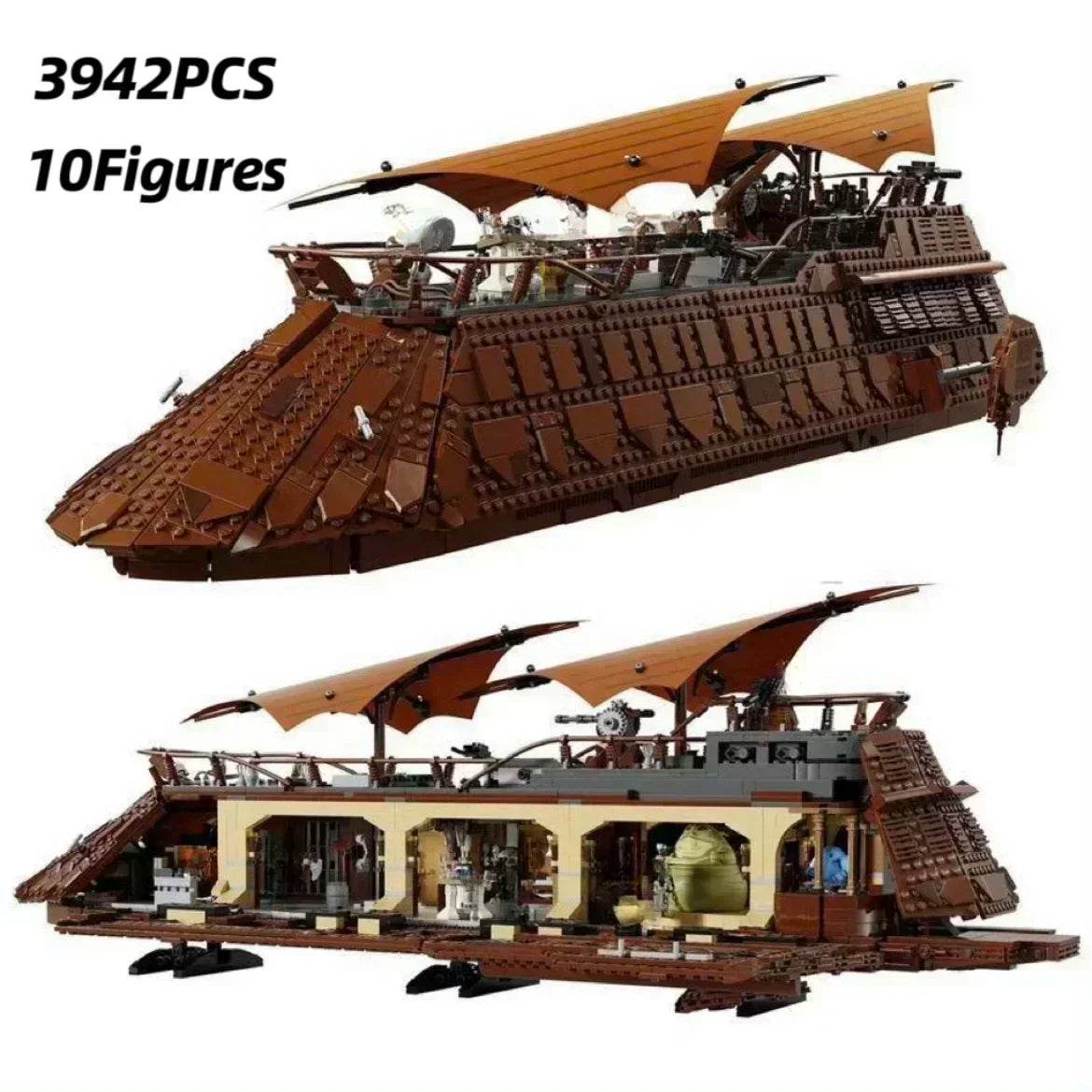 2024 New UCS Jabbas Sail Barge Building Block Classic Sailboat Model Bricks Assembly Toys for Kids and Adults Christmas Gifts MOC - ToylandEU