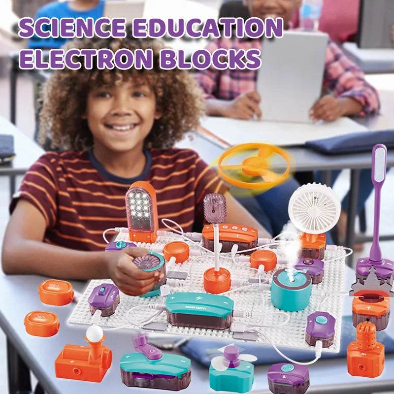 2025 Children's Science Experiment Physics Circuit Building Blocks Assembly Puzzle Educational DIY Toys - ToylandEU